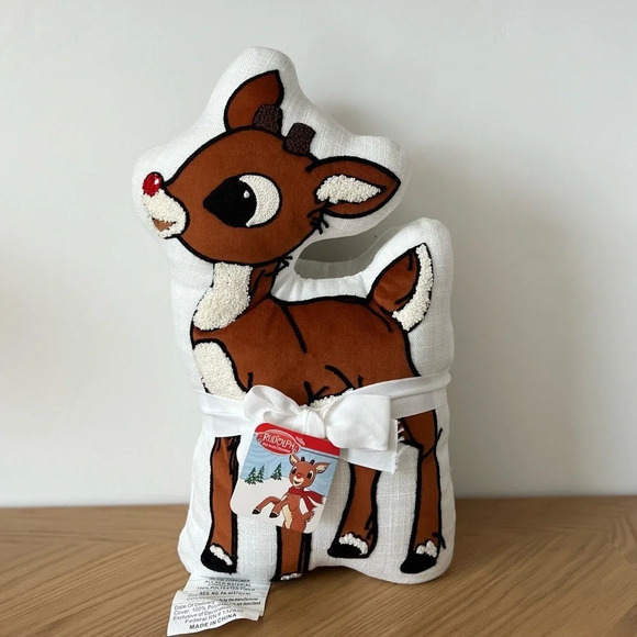 Rudolph The Red Nose Reindeer Throw Pillows Two Pack- NWT - Picture 1 of 6